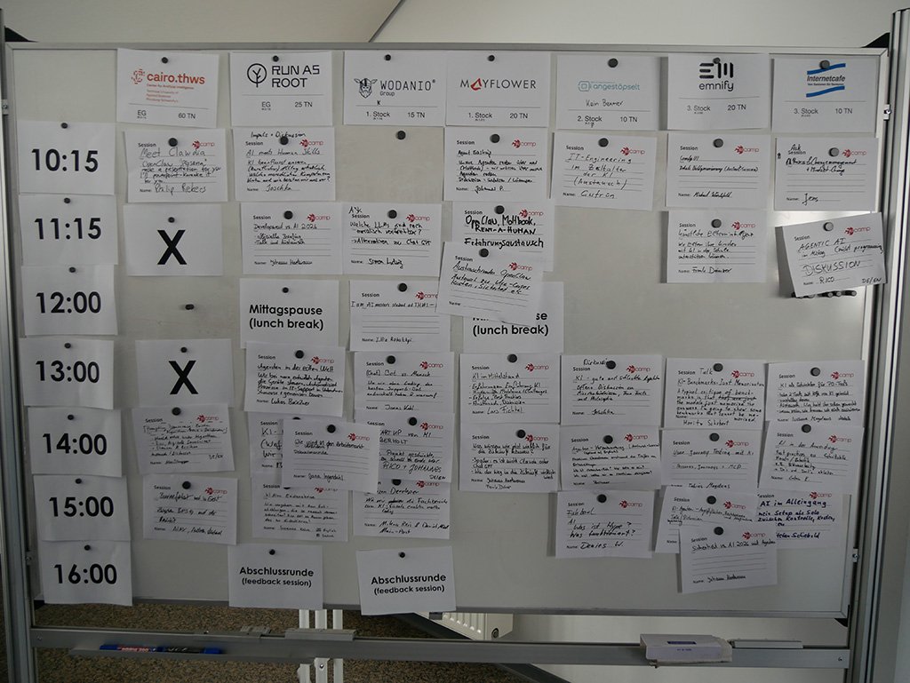 Sessionboard AI Camp Würzburg März 2026